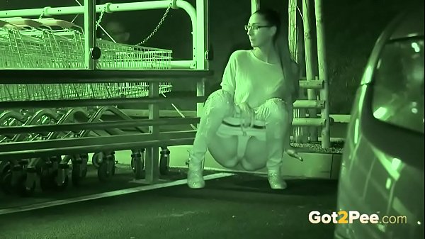 Public piss in the supermarket car park!